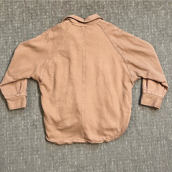 Free People Cotton Cord Double Breasted Jacket Size Medium Tan / Camel - Picture 2 of 7